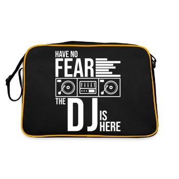 DJ Platten Djane Turntable Musik Vinyl - Retro Tasche - Schwarz/Gold - Hinten
