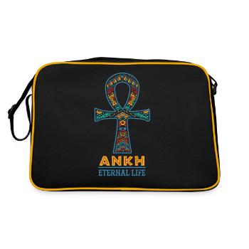 Histoire noire Ankh Croix Cadeau symbole africain - Sac Retro - noir/or - Dos