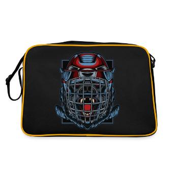 Hockey Wolf Wolves Wolfpack Ice Hockey Predator - Retro Bag - black/gold - Back