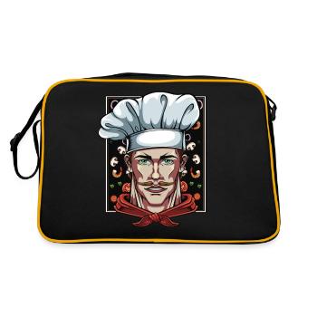 Chef Chef Chef Chefs Restaurant Cooking - Retro Bag - black/gold - Back