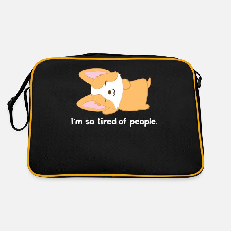 Corgi - Corgi T-Shirt - Introvert - Antisozial Retro Tasche