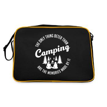 Camping Camping camper tent caravan - Retro Bag - black/gold - Back
