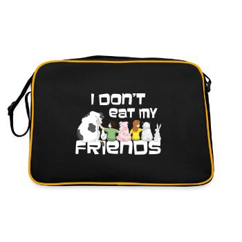 Je ne mange pas le véganisme de mes amis comme style de vie - Sac Retro - noir/or - Dos