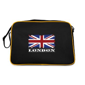 London Union Jack Great Britain Brexit Gift - Retro Bag - black/gold - Back
