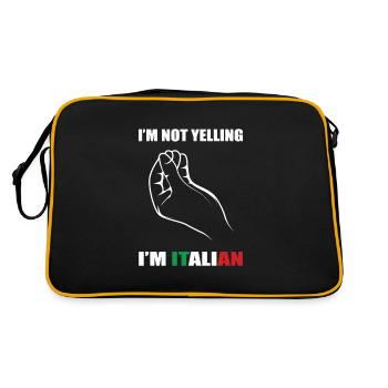 Je suis Italien Je Cris Pas cadeau - Sac Retro - noir/or - Dos