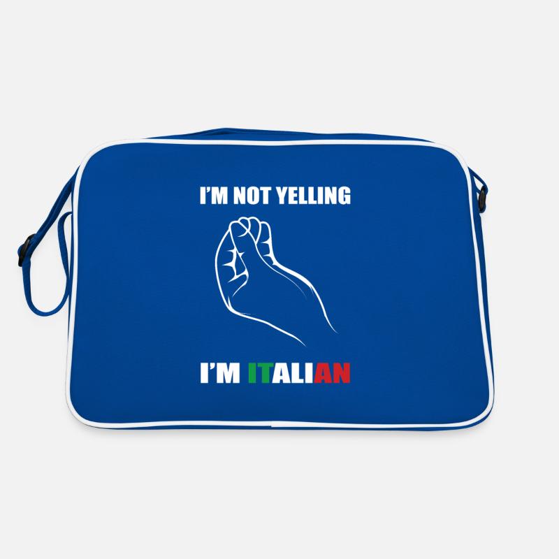 Ich Bin Italiener Ich Schreie Nicht Geschenk Retro Tasche