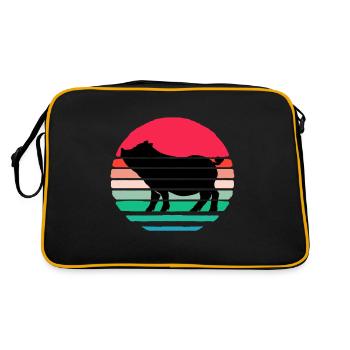 Porc sau cochon porcelet porcelet porcelet Ebene - Sac Retro - noir/or - Dos