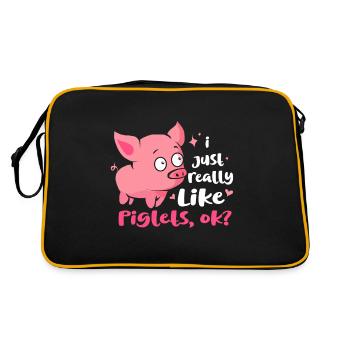 Porc sau cochon porcelet porcelet porcelet Ebene - Sac Retro - noir/or - Dos