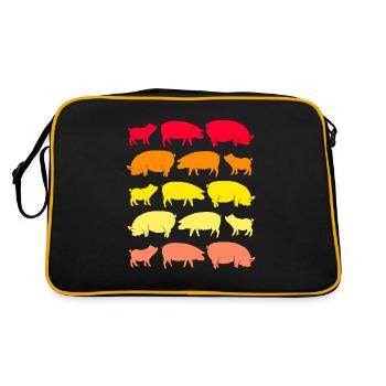 Porc sau cochon porcelet porcelet porcelet Ebene - Sac Retro - noir/or - Dos