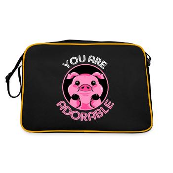 Porc sau cochon porcelet porcelet porcelet Ebene - Sac Retro - noir/or - Dos
