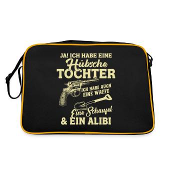 J'ai un joli cadeau de père fille - Sac Retro - noir/or - Dos