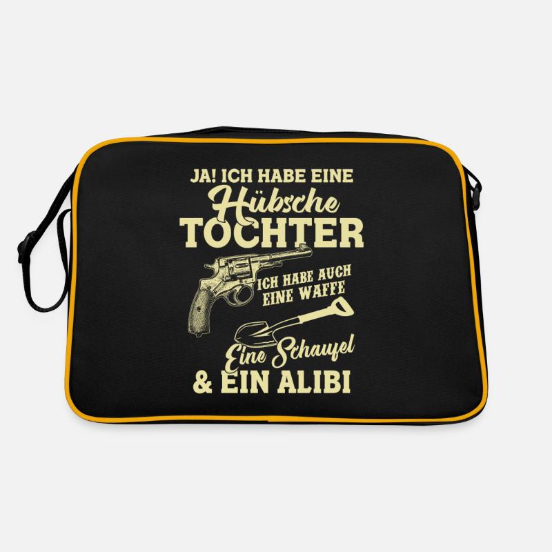 Ich habe eine hübsche Tochter Vater Geschenk Retro Tasche