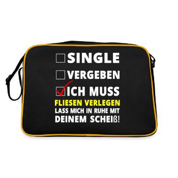 Carreleur disant cadeau - Sac Retro - noir/or - Dos