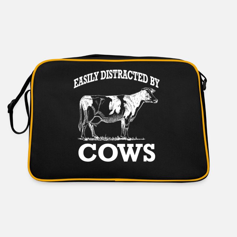 Facilement distrait par les vaches Sac Retro