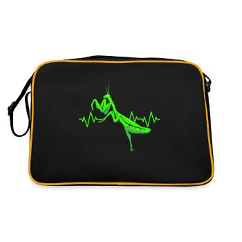 Praying Mantis Entomology Insect Zoology Saying - Retro Bag - black/gold - Back