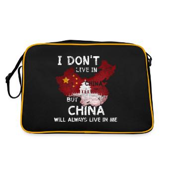 Drapeau de la Chine maison anniversaire de cadeau de Beijing - Sac Retro - noir/or - Dos