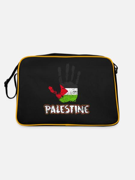 Palestine - Retro Bag - black/gold - Back