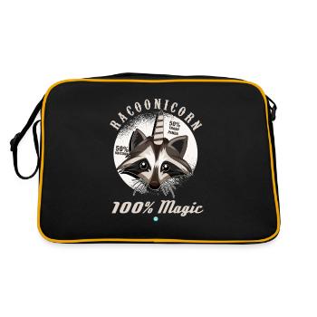 Magic Racoonicorn Tees Sparkly hybrid animal - Retro Bag - black/gold - Back