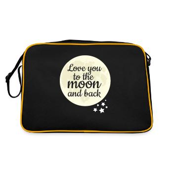 Love You To The Moon and Back - Retro Bag - black/gold - Back