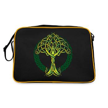 VIKING CELTIC BRANCH TREE OF LIFE - Retro Bag - black/gold - Back