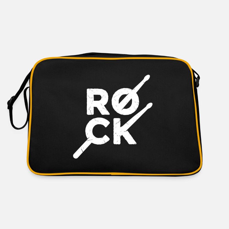Rock grunge design - Sac Retro - noir/or