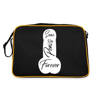 Same Penis Forever Lustig Hochzeit Party - Retro Tasche - Schwarz/Gold - Hinten
