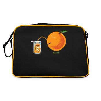 Orange pee pee Funny juice healthy - Retro Bag - black/gold - Back