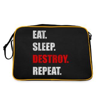 Détruire le destructeur de destruction en disant cadeau - Sac Retro - noir/or - Dos