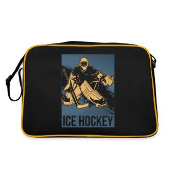 Hockey sur glace rondelle de hockey sur glace - Sac Retro - noir/or - Dos
