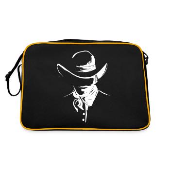 Cowboy avec chapeau occidental - Sac Retro - noir/or - Dos