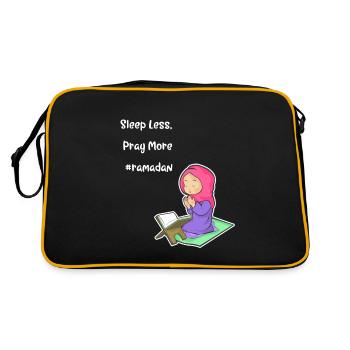 Koran Surah verse Allah Allah Islam Muslim Gift - Retro Bag - black/gold - Back
