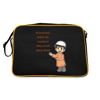 Koran Surah verse Allah Allah Islam Muslim Gift - Retro Bag - black/gold - Back