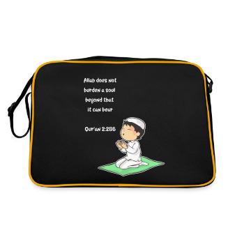 Koran Surah verse Allah Allah Islam Muslim Gift - Retro Bag - black/gold - Back