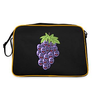 raisins raisins raisin vigne - Sac Retro - noir/or - Dos