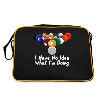 Billard Snooker Pool Spieler Lustig Geschenk - Retro Tasche - Schwarz/Gold - Hinten