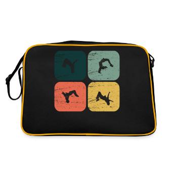 Retro Backflip Parkour Freerun Sport Cadeau - Sac Retro - noir/or - Dos