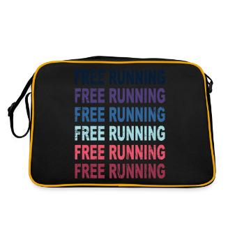Free Running Parkour Sport Cadeau - Sac Retro - noir/or - Dos