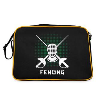 Escrime, escrime, masque d’escrime, déposition, cadeau - Sac Retro - noir/or - Dos