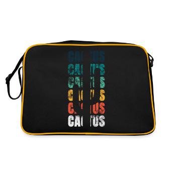 Cactus Cactus Cactus Grunge - Retro Bag - black/gold - Back