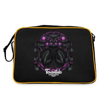 Vogelspinne - Retro Tasche - Schwarz/Gold - Hinten
