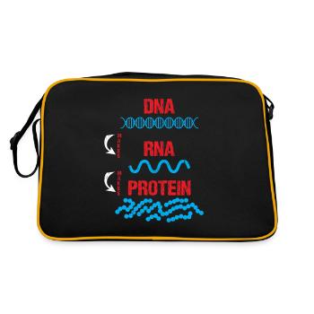 Biologiste moléculaire ADN ARN protéine biologie cellulaire - Sac Retro - noir/or - Dos