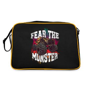 Monstertruck Diesel Motorsport - Retro Tasche - Schwarz/Gold - Hinten