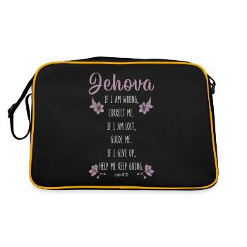 Témoin de Jéhovah Citation JHWH Un chrétien dit un cadeau - Sac Retro - noir/or - Dos