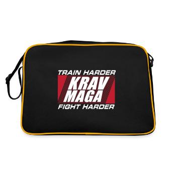 Krav Maga - Retro Tasche - Schwarz/Gold - Hinten