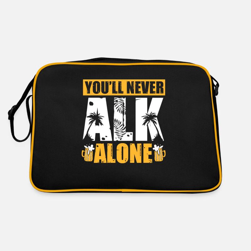 I never drink alone gift Alc Beer Mallorca Retro Bag