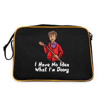 Billard Snooker Pool Spieler Lustig Geschenk - Retro Tasche - Schwarz/Gold - Hinten
