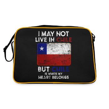Chile - Retro Tasche - Schwarz/Gold - Hinten