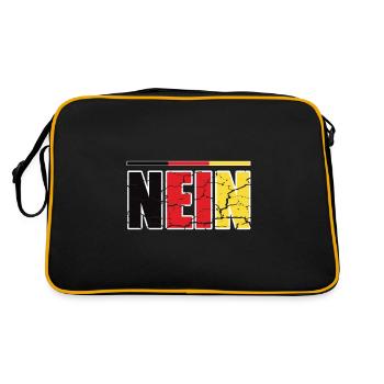 Pas d'Allemagne Drapeau Allemand Langue drôle - Sac Retro - noir/or - Dos