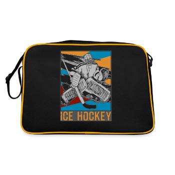 Hockey sur glace rondelle de hockey sur glace - Sac Retro - noir/or - Dos
