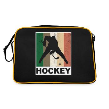 Joueur de hockey sur glace vintage rétro - Sac Retro - noir/or - Dos